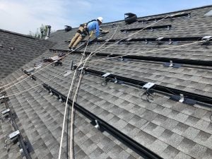 Solar panel installation in Virginia - house