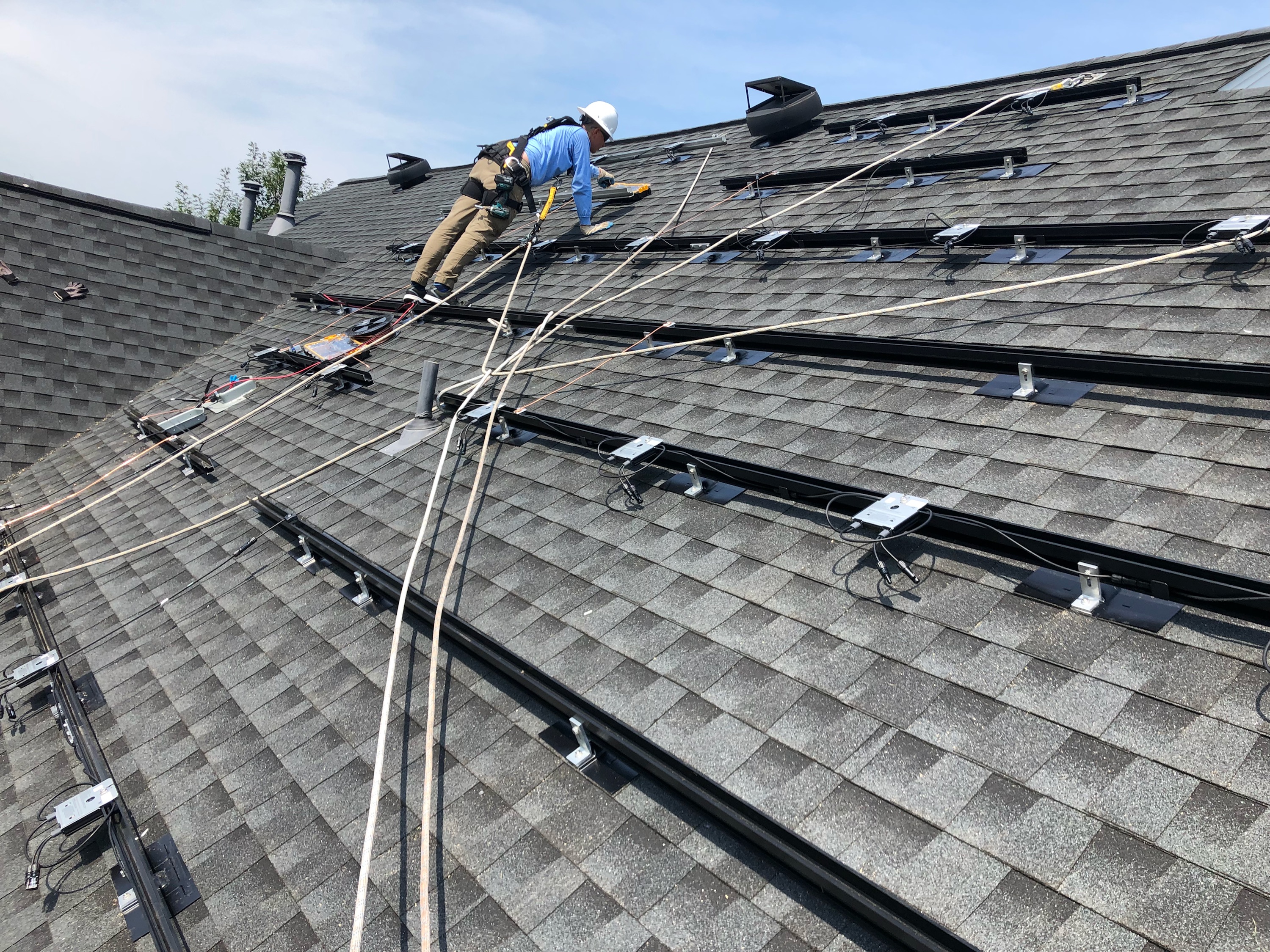 Installing solar panels on a home