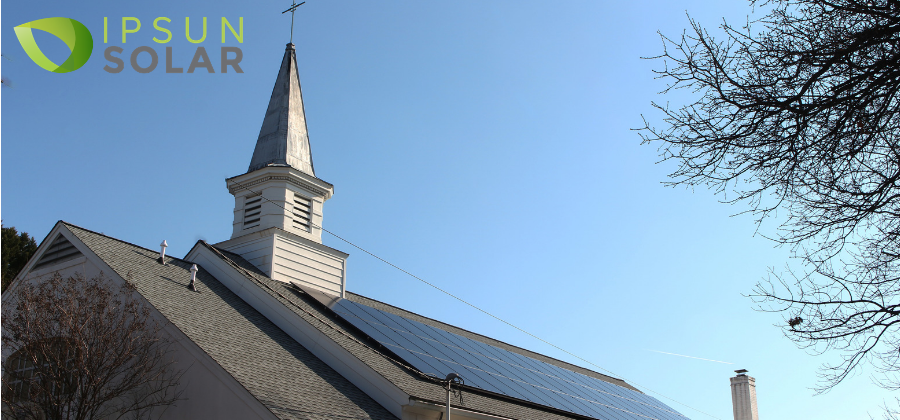 OLQP landscape - solar panels on church in Arlington Virginia 2