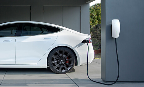 Tesla and charger