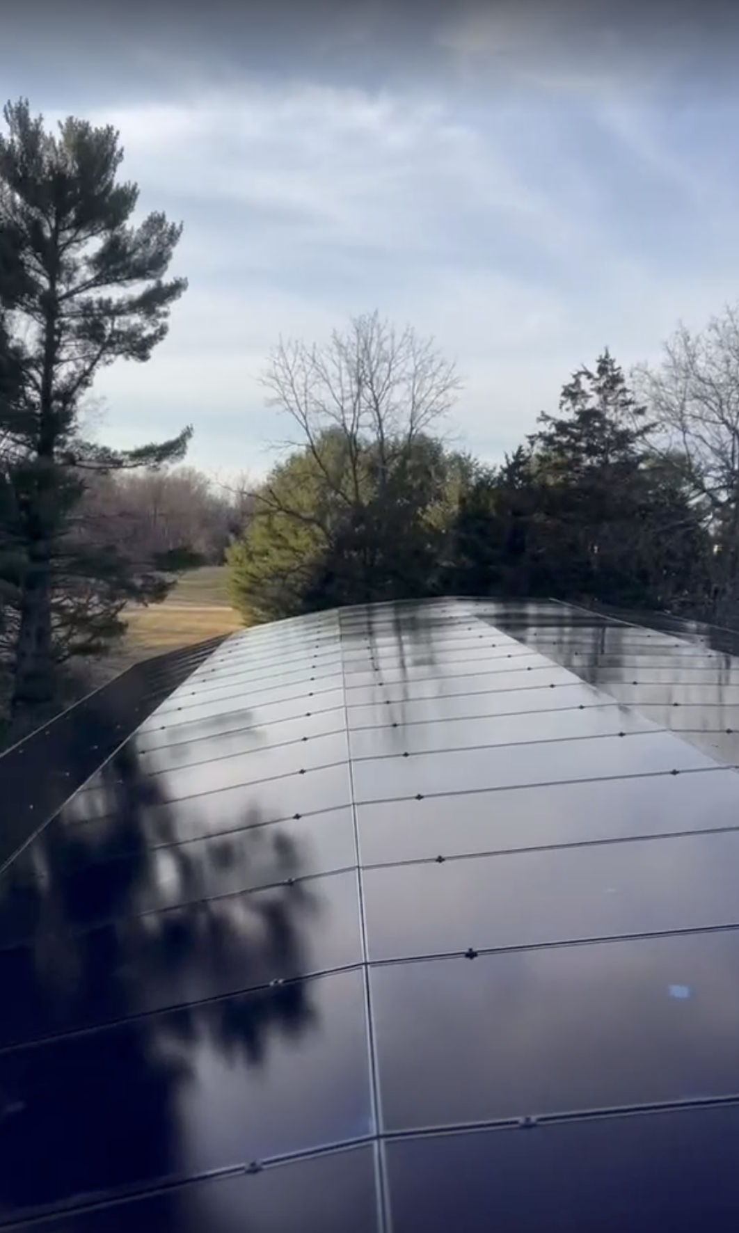 solar panels on curved roof